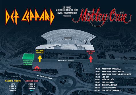 Def Leppard Y Mötley Crüe En Madrid Plano De Los Accesos Y Horarios Metal Journal