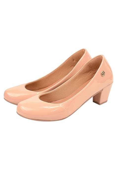 Scarpin Donna Santa Bico Redondo Tradicional Nude Compre Agora