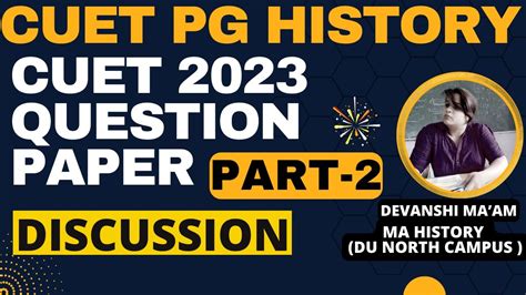 Cuet Pg History Previous Year Question Paper Cuet Pg History