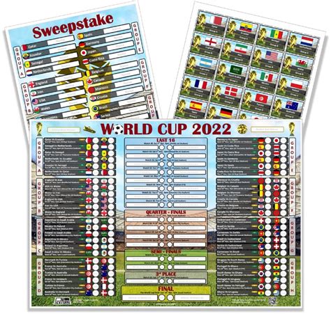 World Cup 2022 Wall Chart and Sweepstake Kit Includes - Etsy