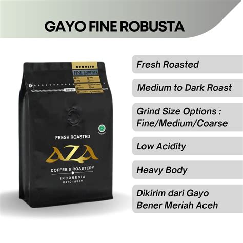 Kopi Fine Robusta Gayo Aceh Grade A Roasted Bean Dan Bubuk Coffee