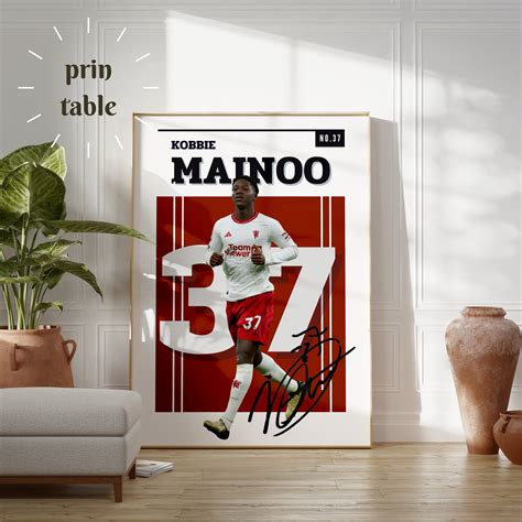 Kobbie Mainoo Poster,england Player Poster,goat Poster,football Art ...