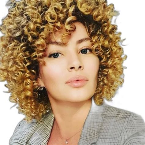 Peruka Afro Loki Blond Ombre Krecone Jak Naturalna Sklep Empik