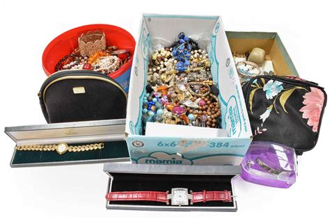 Lot 304 Three Boxes Of Costume Jewellery Including A