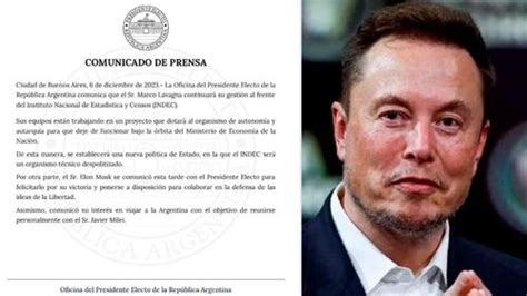 Elon Musk Expresa Inter S En Invertir En Argentina Y Felicita A Javier