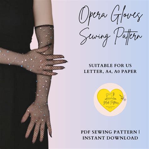 Opera Gloves Sewing Pattern For Woman 3 Length 3 Finger Options S L