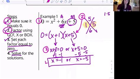 Solving Quadratics By Factoring Youtube