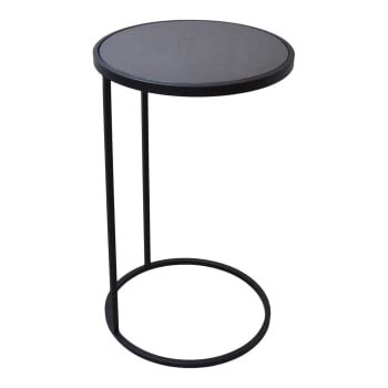 Beistelltisch Aus Metall Schwarz 55cm Fitz Maisons Du Monde