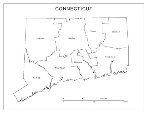 Connecticut Labeled Map - Printable Map Of Connecticut | Printable Maps