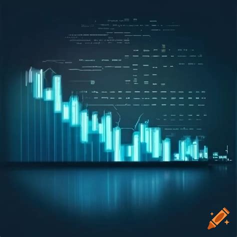 Stock Market Graph Showing Fluctuations And Trends On Craiyon