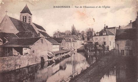 Corbeil Essonnes 91 Vue De L Essonnes Et De L Eglise Carte