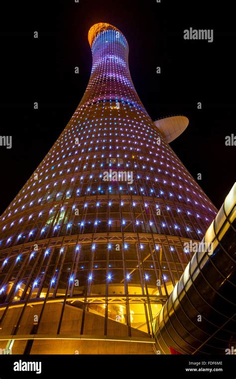 The Aspire Tower (The Torch Doha) Building, Doha, Qatar Stock Photo - Alamy