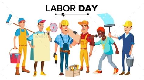 Labor Day Vector | Labour day, Designs to draw, Happy labor day