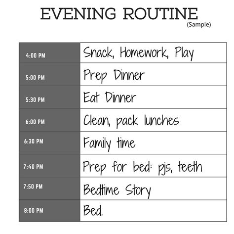 Creating an Evening Routine - Life with Less Mess