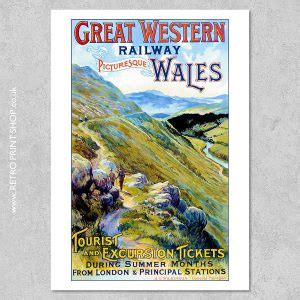 GWR Wales Poster - Vintage Railway Posters, Retro Print Shop