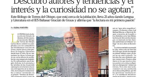 Ies Baltasar Graci N Diario Del Altoarag N Entrevista A Nuestro