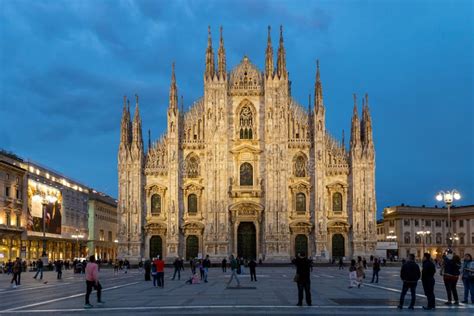 Piazza Del Duomo Cathedral Square Milan Cathedral Or Milan Cathedral