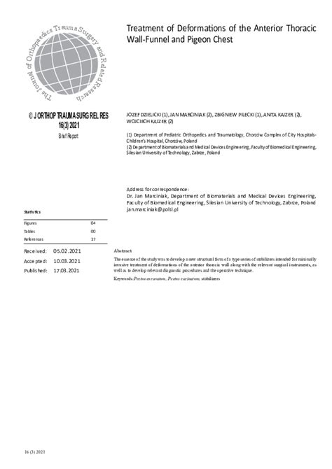 (PDF) Treatment of Deformations of the Anterior Thoracic Wall-Funnel ...