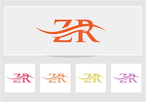 ZR Letter Linked Logo for business and company identity. Initial Letter ...