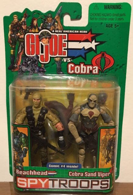 Gi Joe Spy Troops Beachhead Vs Cobra Sand Viper Action Figures 2 Pack