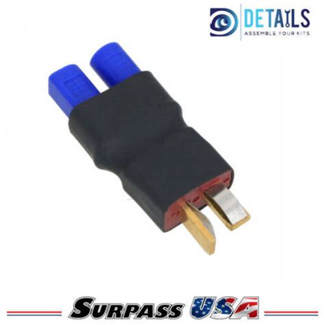 T Plug Deans Male To Ec Female Adapter For Rc Lipo Batteries Pc