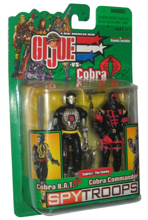 Gi Joe Vs Cobra Spy Troops Bat And Commander Action Figure Set Walmart