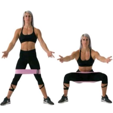 Sumo Squat With Band By Donna Taylor Exercise How To Skimble