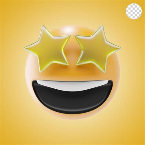 Premium PSD Star Struck Emoji 3d Icon And Illustration