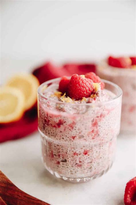 Lemon Raspberry Chia Pudding The Healthy Maven