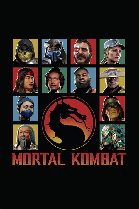 Poster Quadro Mortal Kombat Characters Regalos Merch Posters