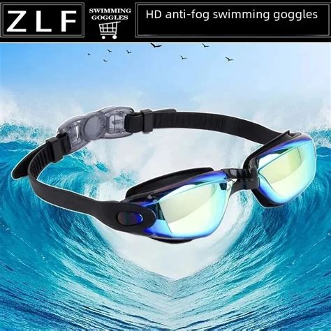 Adult Swimming Goggles High Definition Anti Fog Electroplated Colorful