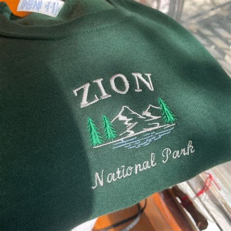 Zion National Park Sweatshirt Zion Park Embroidered - Etsy