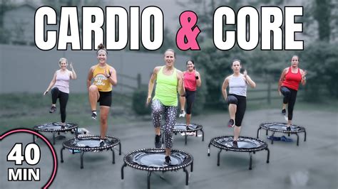 40 Min Trampoline Cardio Workout Jumpsport Rebounder Strength Core Youtube