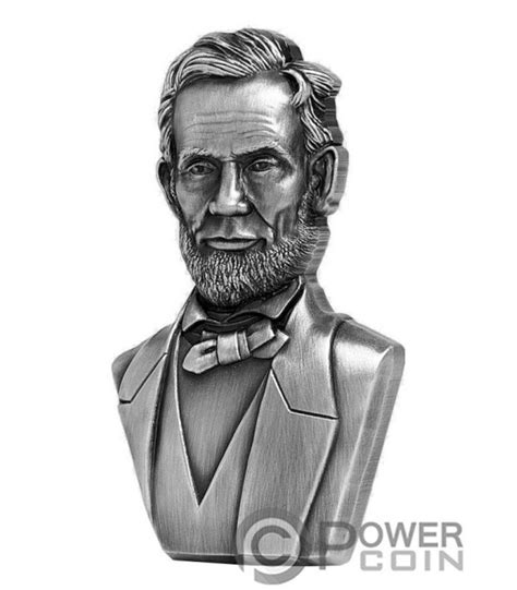 abraham lincoln shaped  oz monnaie argent  francs chad