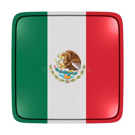 Icono De La Bandera De Los Estados Mexicanos Unidos Stock De