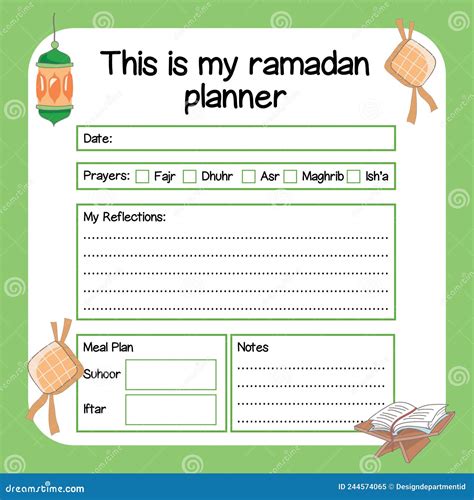 Ramadan Planner Journal Kdp Interior Ramadan Activity And Fasting