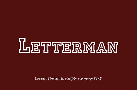 Letterman Font - Fonts Hut