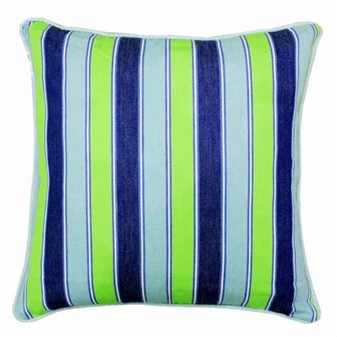 Alpha Woven Cotton Stripes 2 Pcs Cushion Cover Set Blue At Rs 35900