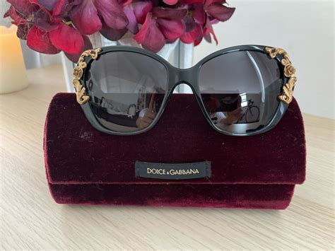 Dolce And Gabbana Gold Flower Sunglasses