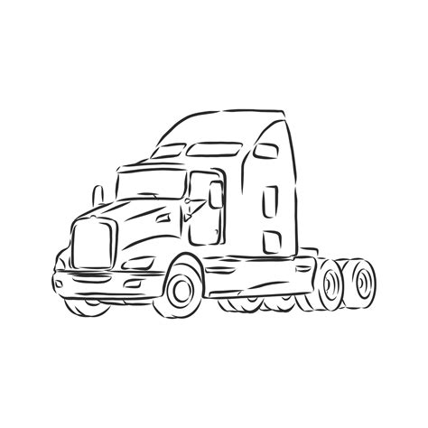 truck vector sketch 8685988 Vector Art at Vecteezy