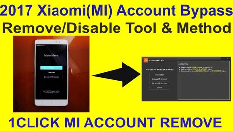 Xiaomi Mi Account Bypass Remove Disable Tool Method Youtube