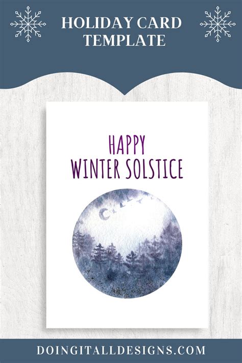 Printable Winter Solstice Cards Yule Cards Instant Download - Etsy