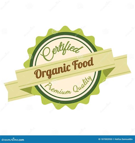 Certified Organic Label Vector Illustration Decorative Design Stock