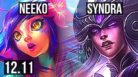 Neeko Vs Syndra Mid 6 1 12 600 Games Dominating Kr Master 12