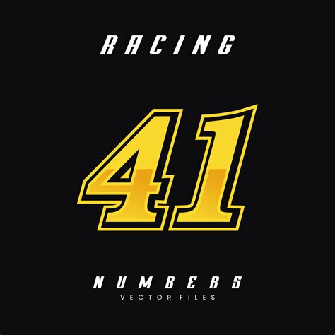 Racing Number 41 Vector Design Template 27396151 Vector Art at Vecteezy