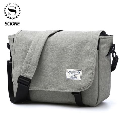 Bolsa De Ombro Masculina Bolsa Mensageiro Escolar Multifuncional De