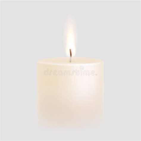 Candle Flame Burning 3d Realistic Vector White Background Stock Vector