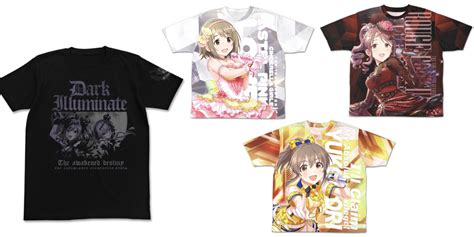 予約開始 『アイドルマスター シンデレラガールズ』ダークイルミネイトのtシャツ、三村かな子、三船美優、堀裕子の両面フルカラーtシャツが登場