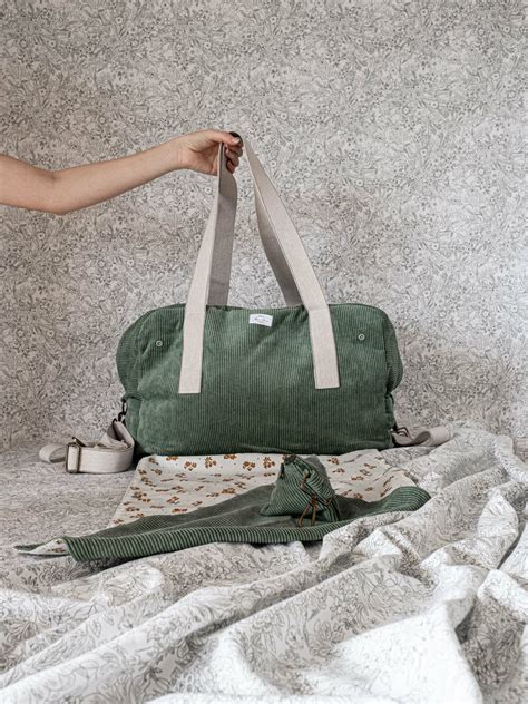 Sac Langer Velours C Tel Vert Manon Ponson