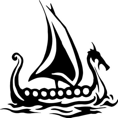 Viking Ship Tattoo Ship Drawing Viking Ship